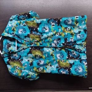 East 5th Floral Short Sleeve Button up Blouse Size PM
